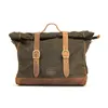 cafe 4 racer - Longride, ''Old Chopper'' waxed cotton saddlebag. Khaki, Royal Enfield: Interceptor 650 Royal - LONGRIDE Saddle & Sissy bags 