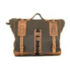 cafe 4 racer - Longride, ''Old Chopper'' waxed cotton saddlebag. Khaki, Royal Enfield: Interceptor 650 Royal - LONGRIDE Saddle & Sissy bags 