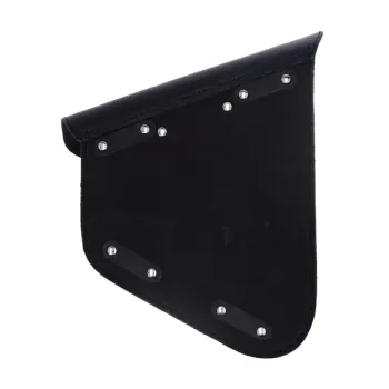 Longride, swingarm bag. Smooth, black leather, 84-17 Softail (NU)