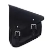 Longride, swingarm bag. Smooth, black leather, 84-17 Softail (NU)