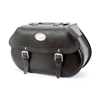 Longride leather smooth saddlebags 145, Depends on saddlebag brackets used.