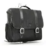 cafe 4 racer - Longride, ''Classic'''' waxed cotton saddlebag. Black, Universal - LONGRIDE Saddle & Sissy bags 