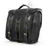 cafe 4 racer - Longride, ''Classic'''' waxed cotton saddlebag. Black, Universal - LONGRIDE Saddle & Sissy bags 