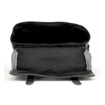 cafe 4 racer - Longride, ''Classic'''' waxed cotton saddlebag. Black, Universal - LONGRIDE Saddle & Sissy bags 