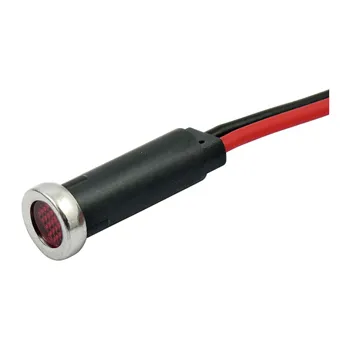cafe 4 racer - Custom 5/16" LED indicator light. Red lens - MCS Dashboard indicators 