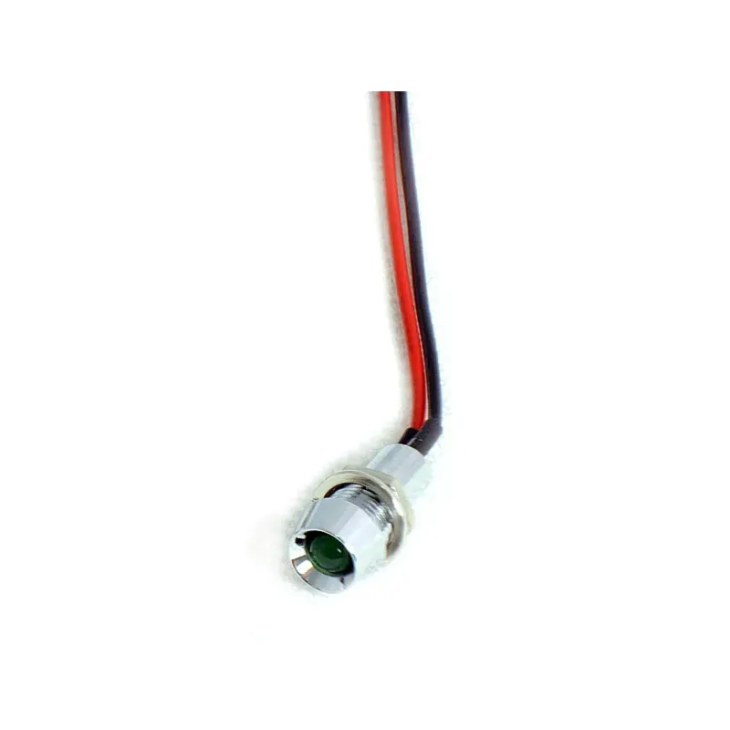 cafe 4 racer - Custom LED indicator light. 1/4", green - MCS Dashboard indicators 