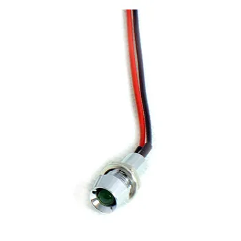 cafe 4 racer - Custom LED indicator light. 1/4", green - MCS Dashboard indicators 