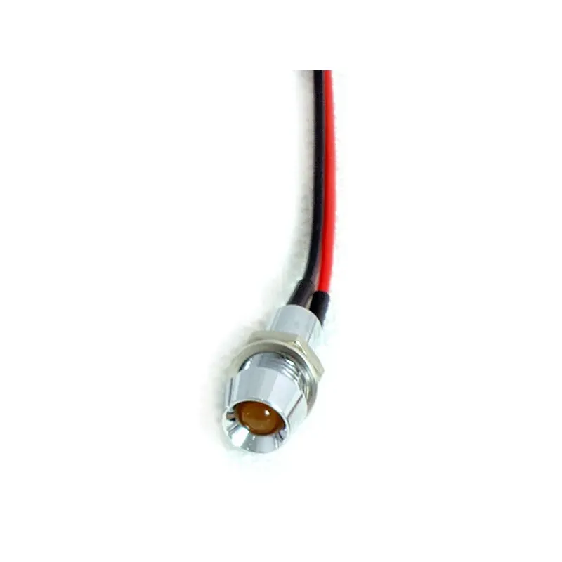 cafe 4 racer - Custom LED indicator light. 1/4", amber - MCS Dashboard indicators 