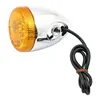cafe 4 racer - 3-1 LED bullet taillight / turn signal combo. Chrome. Amber - MCS 3in1 