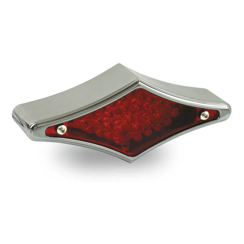 cafe 4 racer - Flat-Lens Diamond LED taillight. Chrome - MCS LED Rear lights 