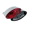 cafe 4 racer - Cateye LED taillight. Chrome. Red lens - MCS LED Rear lights 