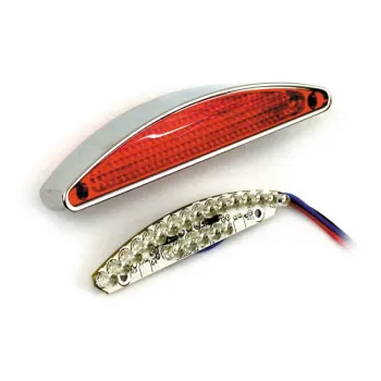 cafe 4 racer - LED Mini zadní světlo "Rough" tónované bez KZB Rozměry: Š: 50 x V: 18 x - HS MOTO Germany LED Zadní světla 4251352605306