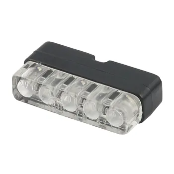 cafe 4 racer - Mini LED license plate light, black with bracket. ECE appr. - MCS License plate lights 