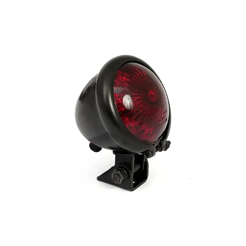 cafe 4 racer - Bates style LED taillight. Black. Red lens - MCS LED Rear lights 