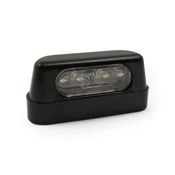 cafe 4 racer - License plate light stockk 4-led, black. ECE appr. - MCS License plate lights 