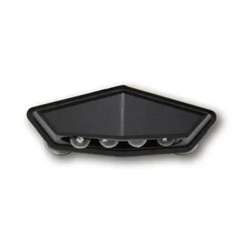 cafe 4 racer - LED license plate light quadro, black. ECE appr. - MCS License plate lights 