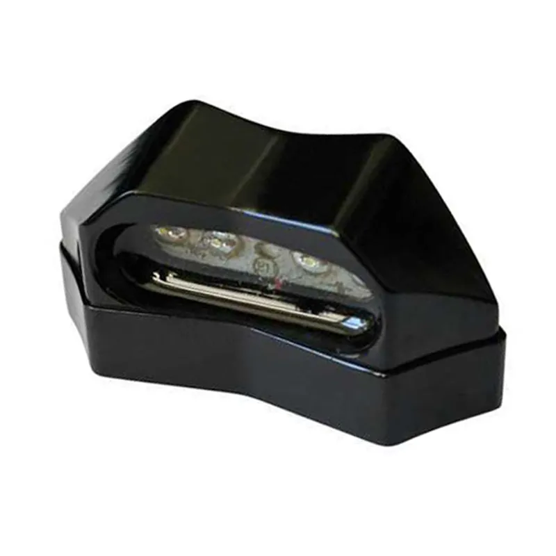 cafe 4 racer - LED license plate light lamar, black. ECE appr. - MCS License plate lights 