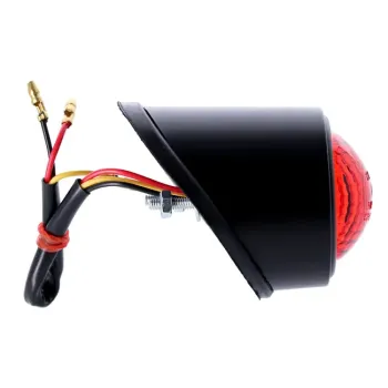 cafe 4 racer - Old school LED taillight, type 1. Black. Red lens - MCS LED Rear lights 