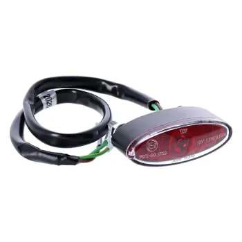 cafe 4 racer - SHIN YO LED rear light, SUPERFLAT, clear glass, with mounting straps, E-mark. - Shin Yo LED Rear lights 4054783032419