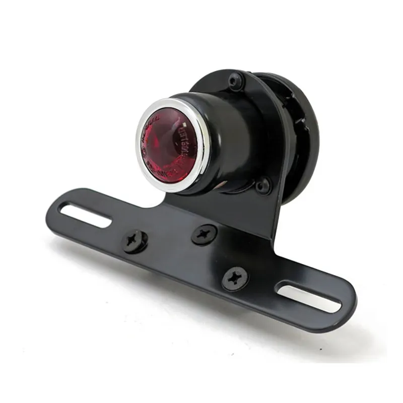 cafe 4 racer - Old School LED taillight, Type 4. Black. Red lens - MCS LED Rear lights 