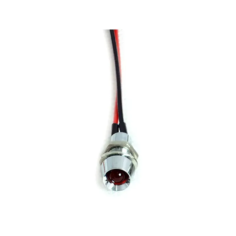 cafe 4 racer - Custom LED indicator light. 5/16", red - MCS Dashboard indicators 