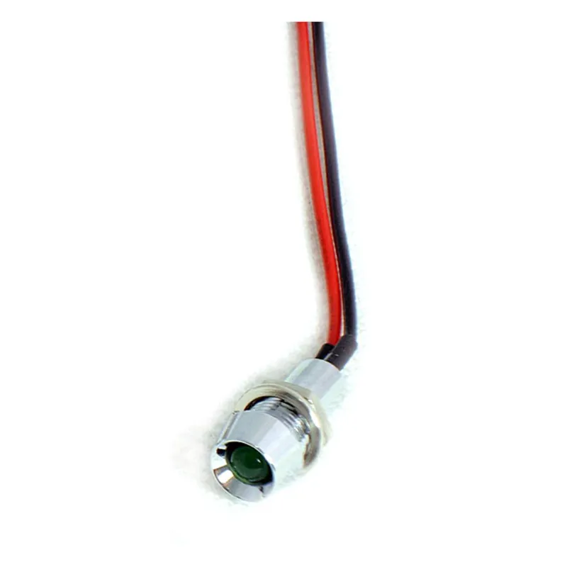 cafe 4 racer - Custom LED indicator light. 5/16", green - MCS Dashboard indicators 