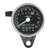 cafe 4 racer - LED mini speedo 2:1 kmh. Chrome with black face plate - MCS Analog speedometers 