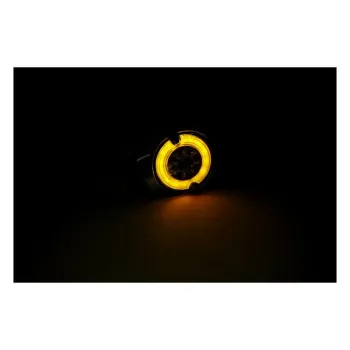 cafe 4 racer - Ringers, FL LED turn signals. Front. Gloss black - MCS Special indicators 
