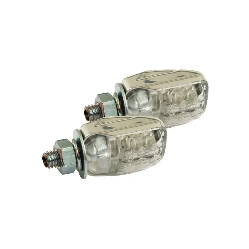 cafe 4 racer - Picco, mini LED turn signals. Chrome - MCS Standard indicators 