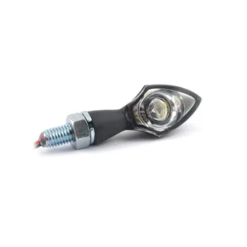 cafe 4 racer - Pen Head LED smerovky čierne/čierne šošovky - MCS Standardní ukazatele směru 