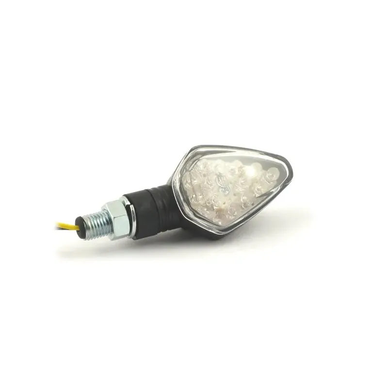 cafe 4 racer - Harpoon, LED turn signal set. 20mm stem. Black - MCS Standard indicators 