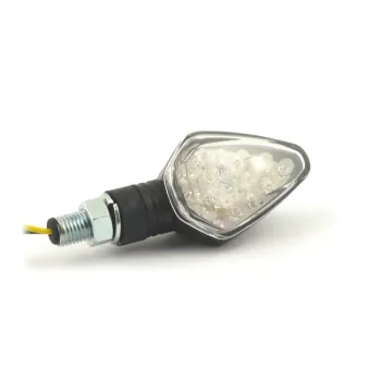 cafe 4 racer - Harpoon, LED turn signal set. 20mm stem. Black - MCS Standard indicators 