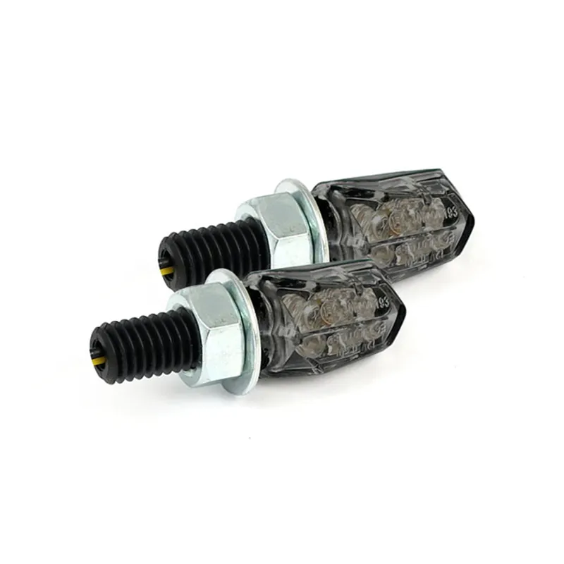 cafe 4 racer - Tiny, LED turn signals. Black, smoke lens - MCS Standard indicators 