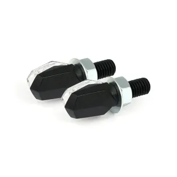 cafe 4 racer - Tiny, LED turn signals. Black, smoke lens - MCS Standard indicators 