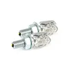 Tiny, LED turn signals. Chrome, clear lens