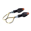 cafe 4 racer - Peak, mini LED turn signals. 20mm stem. Smoke lens - MCS Standard indicators 