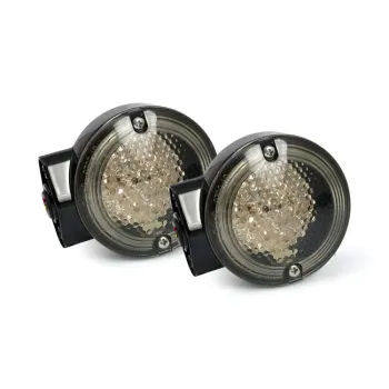 cafe 4 racer - 86-up style FL LED turn signals. Rear. Gloss black - MCS Special indicators 