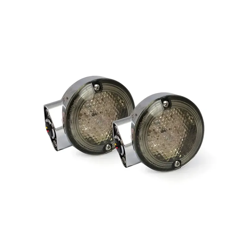 cafe 4 racer - 86-up style FL LED turn signals. Front. Chrome - MCS Special indicators 