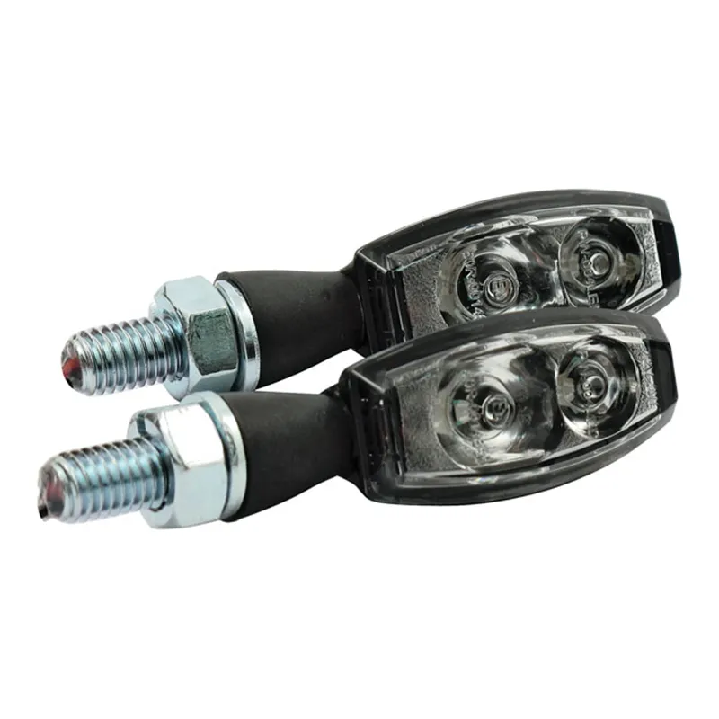 cafe 4 racer - Blaze LED turn signals ECE. Black with clear lens - MCS Standard indicators 