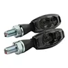 cafe 4 racer - Blaze LED turn signals ECE. Black with clear lens - MCS Standard indicators 