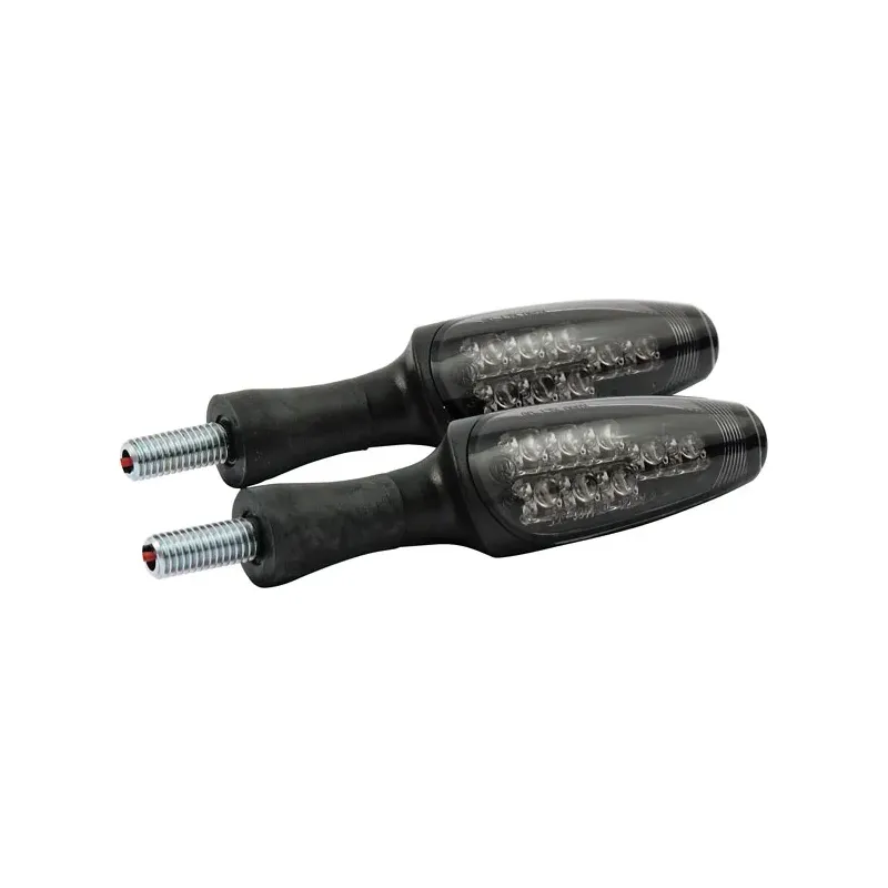 cafe 4 racer - Koso, z1 LED turn signals. Black. Smoke lens - MCS Standard indicators 