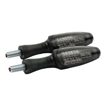 cafe 4 racer - Koso, z1 LED turn signals. Black. Smoke lens - MCS Standard indicators 
