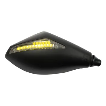 cafe 4 racer - Sada zrkadiel s LED smerovkami Wrapp. Čierna - MCS Standardní zrcadla 