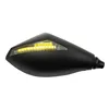cafe 4 racer - Wrapp LED turn signal mirror set. Black - MCS Standard mirrors 