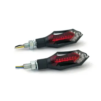 cafe 4 racer - Mini Bullet, halogen turn signals. Black, plain - MCS Standard indicators 