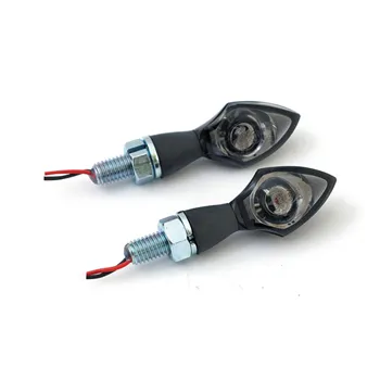 cafe 4 racer - Pen Head LED smerovky čierna/dymová šošovka - MCS Standardní ukazatele směru 