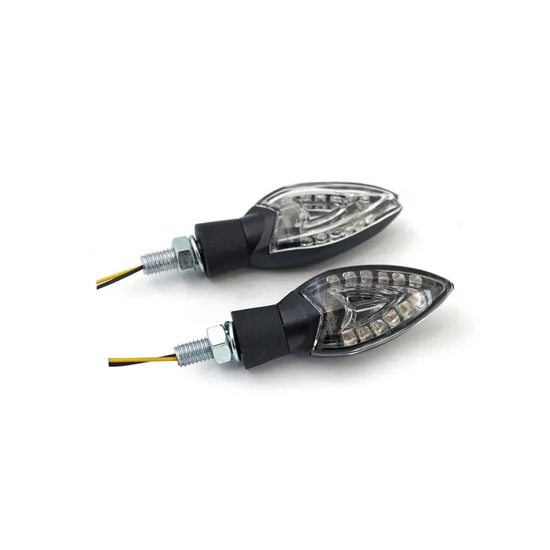 cafe 4 racer - Spades, LED turn signal set. Black - MCS Standard indicators 