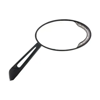 cafe 4 racer - Cateye LED turn signal mirror set. Black - MCS Standard mirrors 