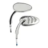 cafe 4 racer - LED billet turn signal mirror set. Chrome - MCS Standard mirrors 