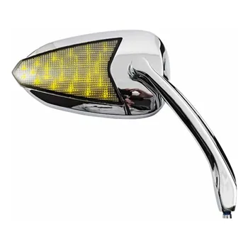 cafe 4 racer - Fury, sada LED smerových zrkadiel. Chróm - MCS Standardní zrcadla 